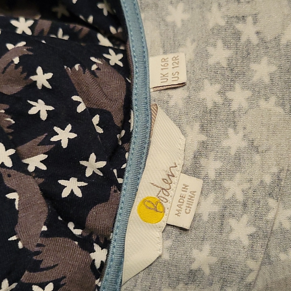 BODEN JENNIFER JERSEY DRESS DOVE PRINT BIRDS - Picture 3 of 13